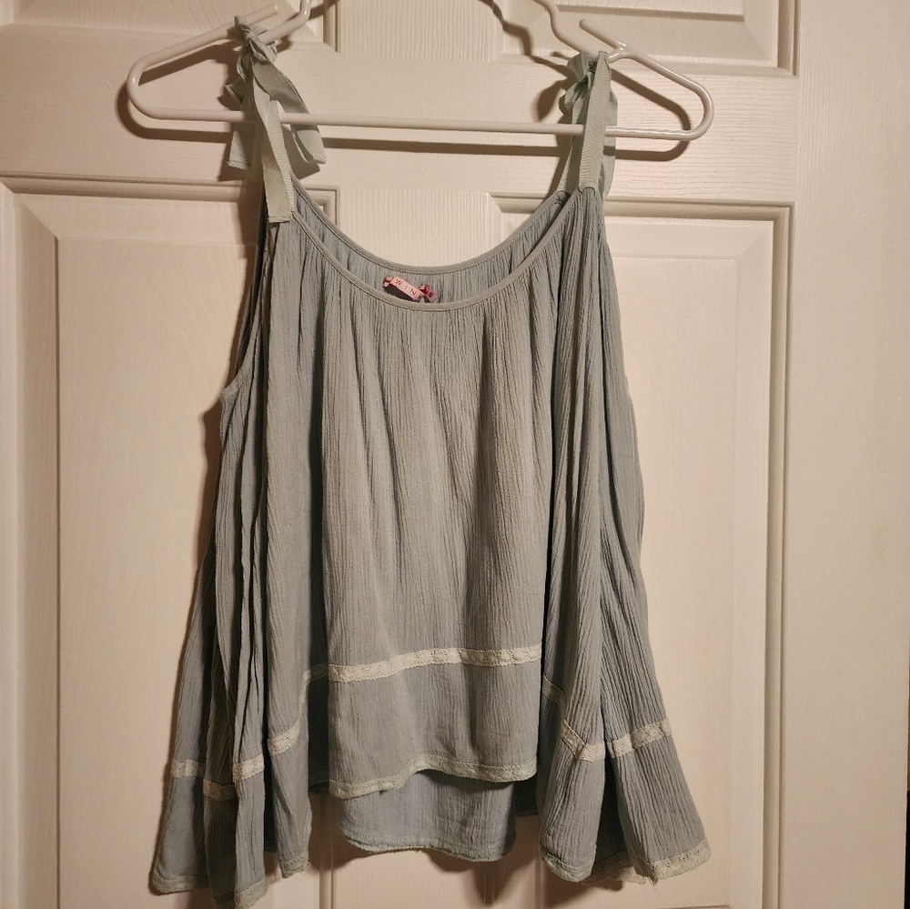 Wink Women's Light Blue/seafoam Colored Sleeveless Top